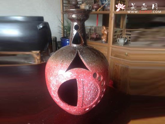 紫砂壶图片：彩陶瓶 - 宜兴紫砂壶网