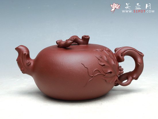 紫砂壶图片：松鼠葡萄壶 - 宜兴紫砂壶网