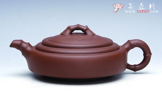 紫砂壶图片：扁竹鼓 - 宜兴紫砂壶网