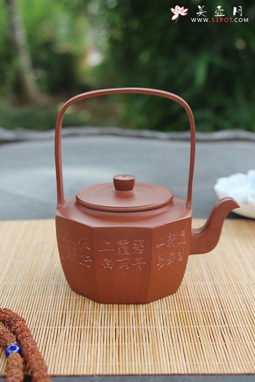 紫砂壶图片：八方提梁 - 宜兴紫砂壶网