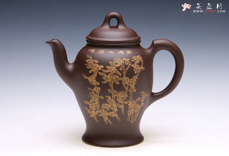 紫砂壶图片：高逸九兰 - 宜兴紫砂壶网