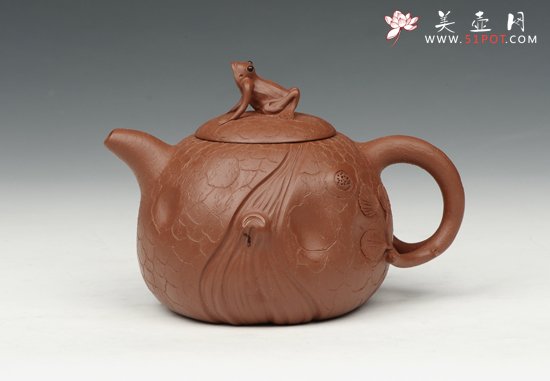 紫砂壶图片：青蛙望月 - 宜兴紫砂壶网