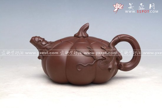 紫砂壶图片：南瓜 - 宜兴紫砂壶网