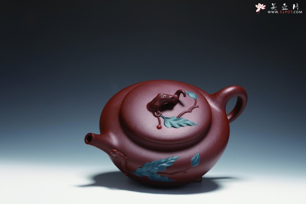 紫砂壶图片：汉扁 (硕果） - 宜兴紫砂壶网