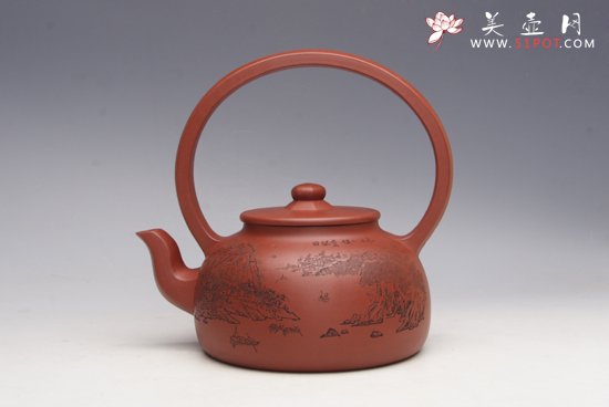 紫砂壶图片：大彬提梁 - 宜兴紫砂壶网