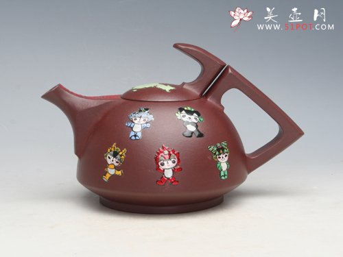 紫砂壶图片：奥运壶・冲 - 宜兴紫砂壶网