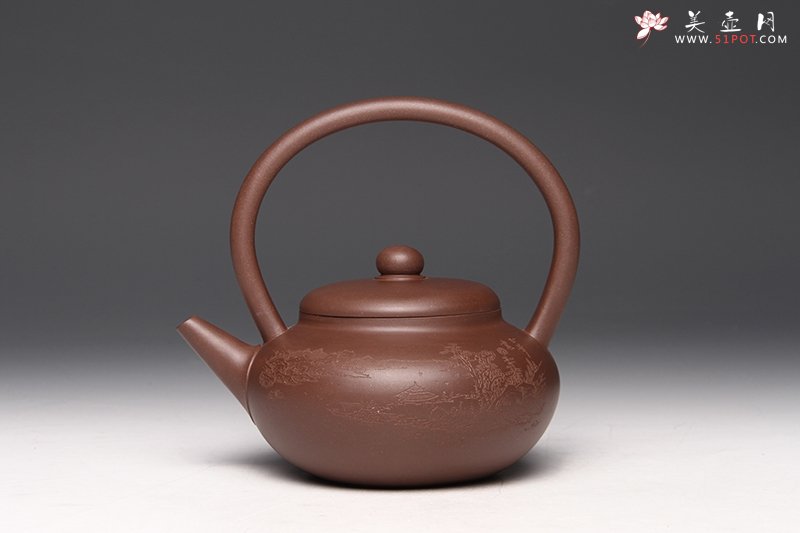 紫砂壶图片：柿元提梁 - 宜兴紫砂壶网