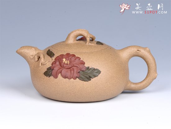 紫砂壶图片：- 富贵花 - - 宜兴紫砂壶网