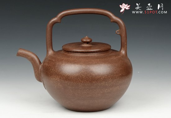 紫砂壶图片：吴经提梁 - 宜兴紫砂壶网