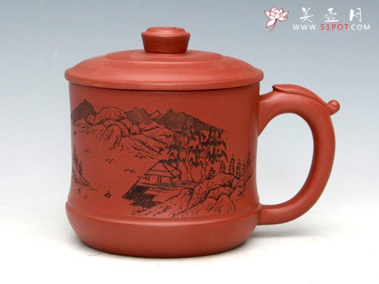 紫砂壶图片：老板口杯（清水泥） - 宜兴紫砂壶网