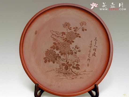 紫砂壶图片：挂盘  泥料：清水泥 - 宜兴紫砂壶网