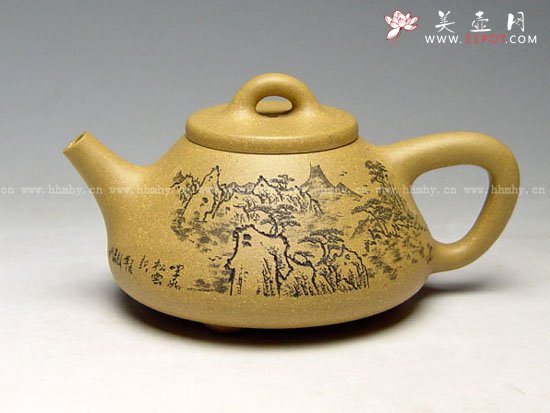 紫砂壶图片：子冶石瓢  - 宜兴紫砂壶网