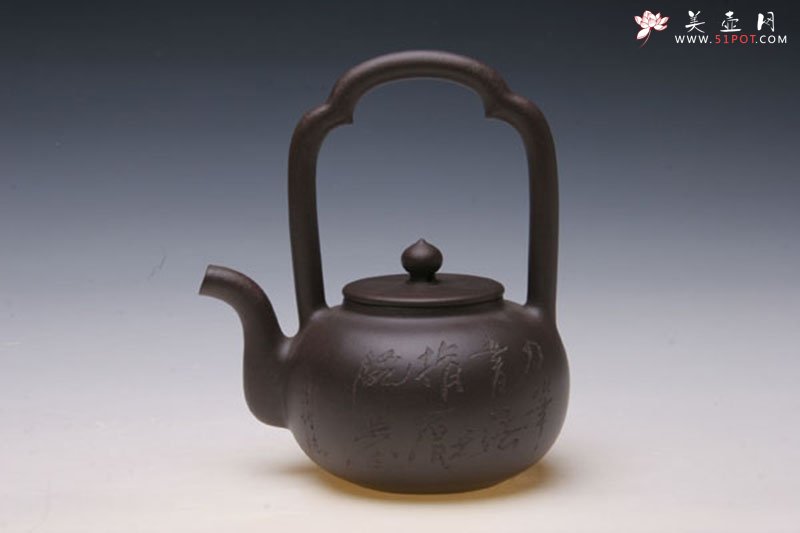 紫砂壶图片：大吴经提梁 - 宜兴紫砂壶网
