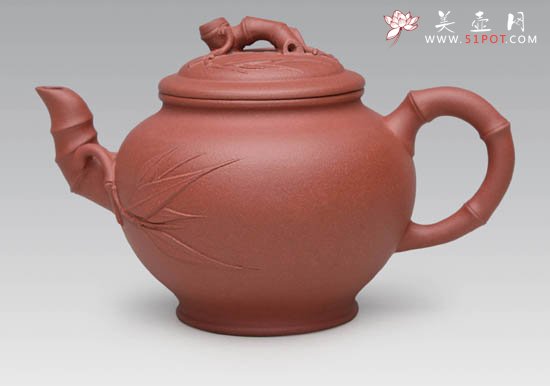 紫砂壶图片：小型竹节  泥料：原矿清水泥  容量：180CC - 宜兴紫砂壶网
