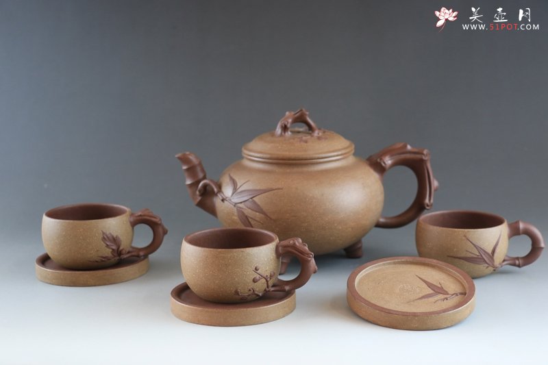 紫砂壶图片：岁寒三友 - 宜兴紫砂壶网