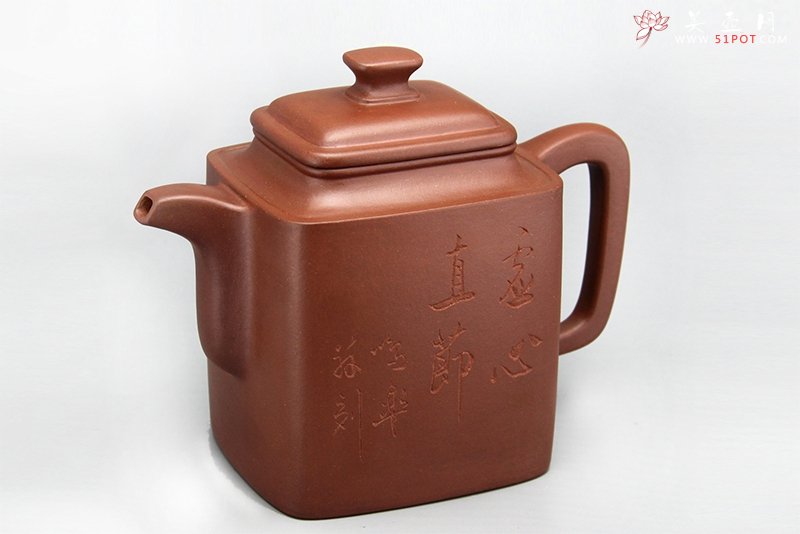 紫砂壶图片：明月方壶 - 宜兴紫砂壶网