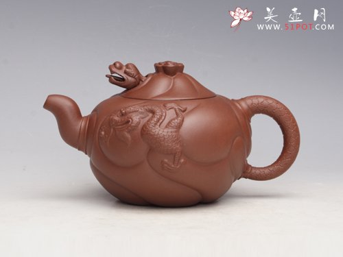 紫砂壶图片：鱼化龙 原矿底槽清... - 宜兴紫砂壶网