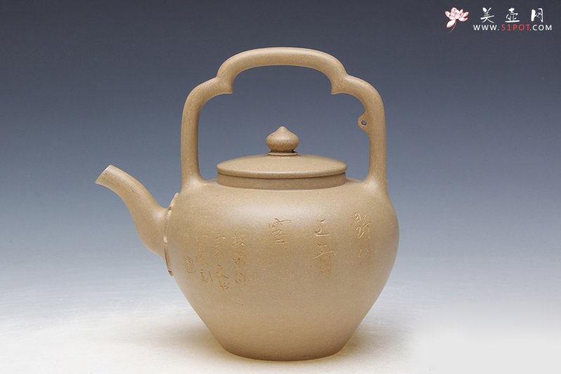 紫砂壶图片：菱花提梁 - 宜兴紫砂壶网