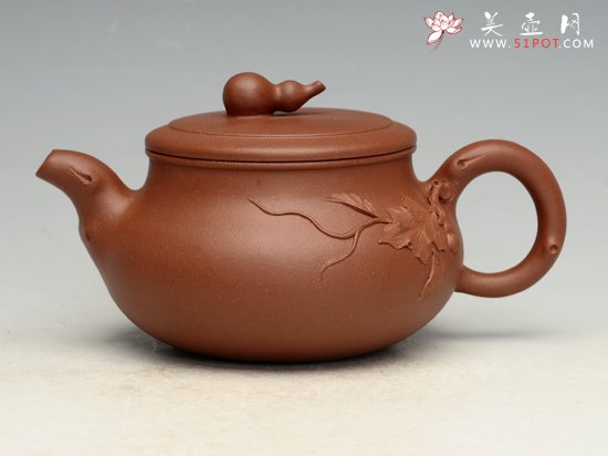 紫砂壶图片：福禄  容量：200CC       泥料：清水泥 - 宜兴紫砂壶网