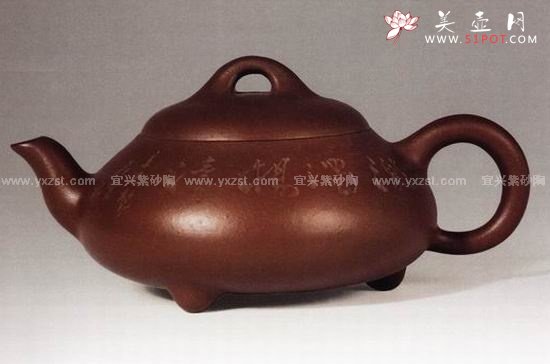 紫砂壶图片：红石瓢壶 - 宜兴紫砂壶网