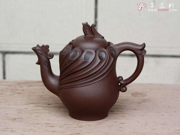 紫砂壶图片：雀舞壶 - 宜兴紫砂壶网