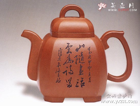 紫砂壶图片：大福临八方壶 - 宜兴紫砂壶网