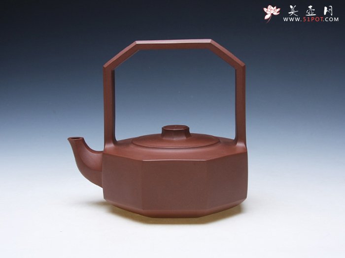 紫砂壶图片：八方提梁 - 宜兴紫砂壶网