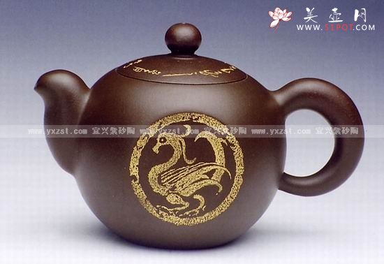 紫砂壶图片：圆珠瓦当 - 宜兴紫砂壶网