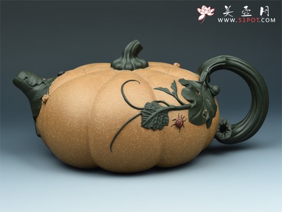 紫砂壶图片：南瓜壶 - 宜兴紫砂壶网