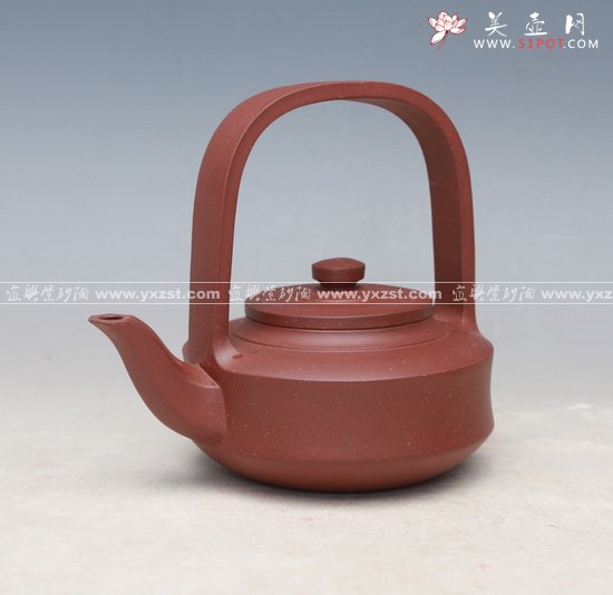 紫砂壶图片：汉壁提梁二 - 宜兴紫砂壶网