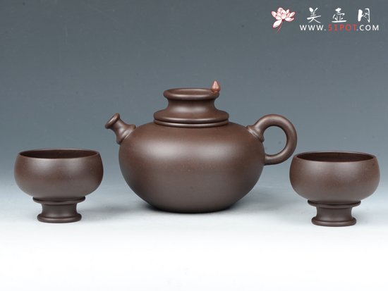 紫砂壶图片：孤灯夜读茶具 - 宜兴紫砂壶网