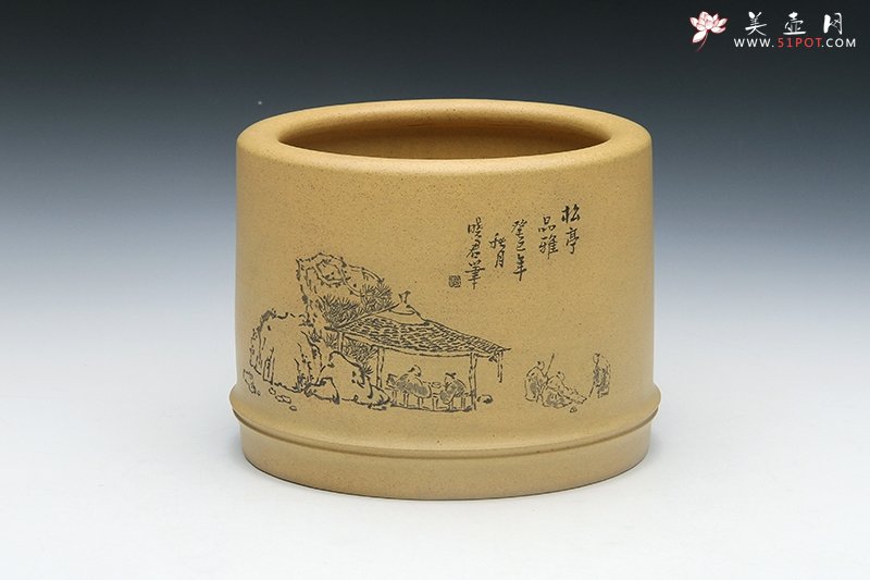 紫砂壶图片：笔筒 - 宜兴紫砂壶网