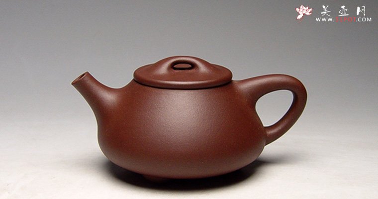紫砂壶图片：全手工《小石瓢》容量：200cc，泥料：原矿底槽清 - 宜兴紫砂壶网
