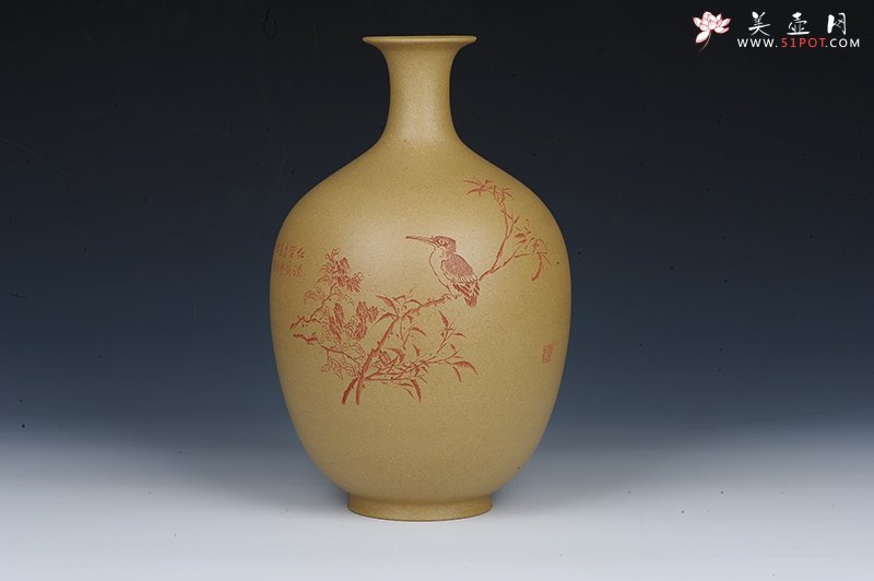 紫砂壶图片：紫砂花瓶，高约25cm - 宜兴紫砂壶网