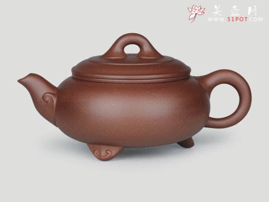 紫砂壶图片：三脚如意 - 宜兴紫砂壶网