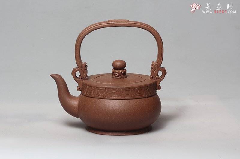 紫砂壶图片：双龙提梁 - 宜兴紫砂壶网