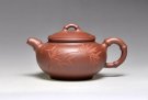 紫砂壶图片：《竹韵》泥料：清水泥 容量：250cc - 宜兴紫砂壶网