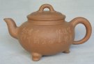 紫砂壶图片：三足炉壶(段泥) - 宜兴紫砂壶网