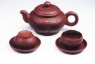 紫砂壶图片：莲花心经茶具 - 宜兴紫砂壶网