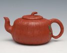 紫砂壶图片：田园小景赵庄小红泥全手工制作 - 宜兴紫砂壶网