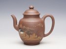 紫砂壶图片：泥绘酒壶 - 宜兴紫砂壶网
