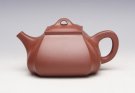 紫砂壶图片：四方抽角石瓢 - 宜兴紫砂壶网