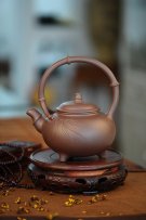 紫砂壶图片：智竹提梁 - 宜兴紫砂壶网