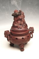 紫砂壶图片：铁拐李香炉 - 宜兴紫砂壶网