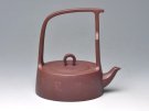 紫砂壶图片：鹧鸪提梁  紫泥  400cc - 宜兴紫砂壶网