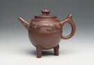 紫砂壶图片：三足元宝鼎 - 宜兴紫砂壶网