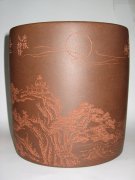 紫砂壶图片：笔筒 - 宜兴紫砂壶网