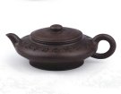 紫砂壶图片：虚扁壶 容量：30... - 宜兴紫砂壶网