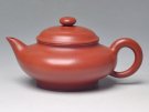 紫砂壶图片：虚扁(大红袍朱泥)... - 宜兴紫砂壶网