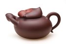 紫砂壶图片：大圣献桃 - 宜兴紫砂壶网